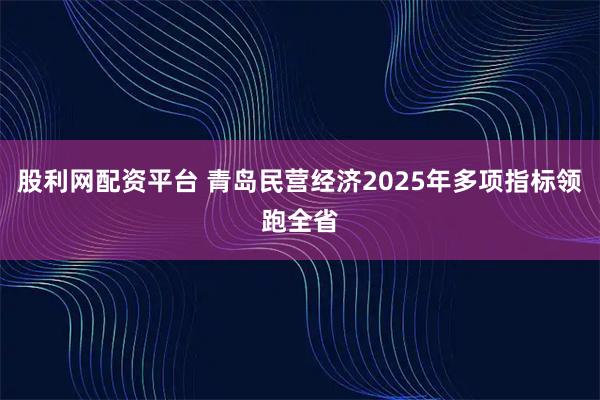 股利网配资平台 青岛民营经济2025年多项指标领跑全省
