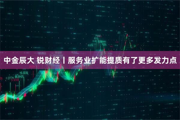 中金辰大 锐财经丨服务业扩能提质有了更多发力点